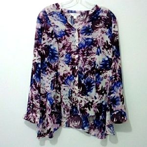 Northern Reflections sheer floral blouse